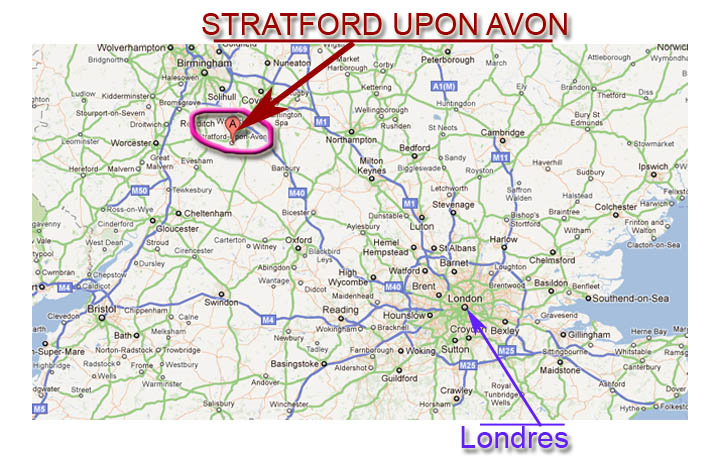 Localizacion Stratford upon Avon