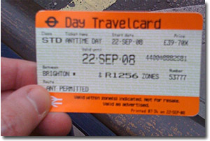 billete de viaje a Brighton desde Londres