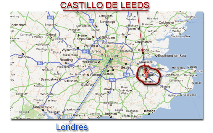 Mapa del Castillo de Leeds