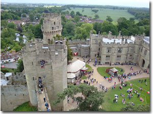 Imagen del Castillo de Warwick desde arriba