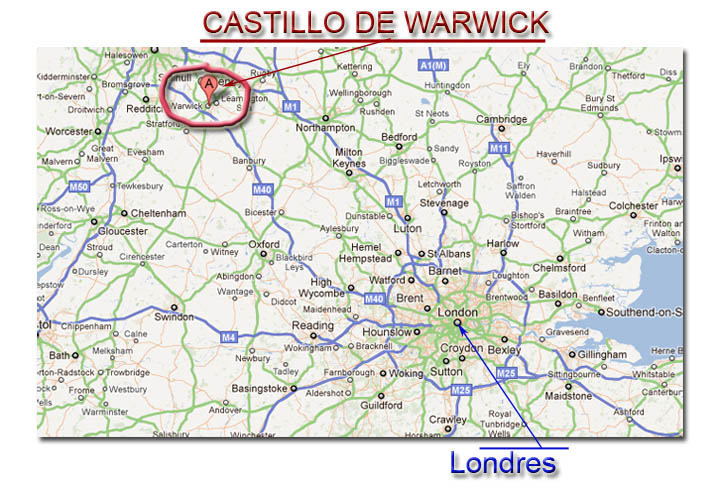 Mapa del Castillo de Warwick