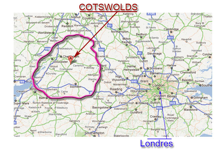 Localizacion de Cotswolds
