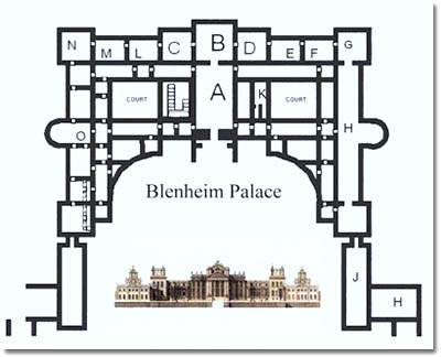 Plano del palacio de Blenheim