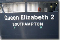Detalle de un barco en Southampton