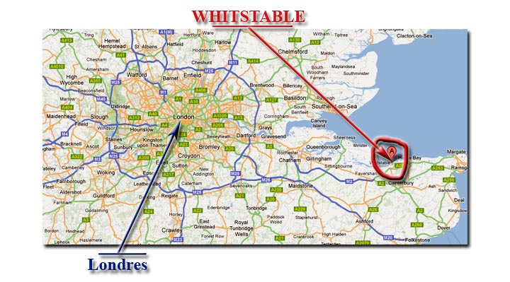 Localizacion de Whitstable