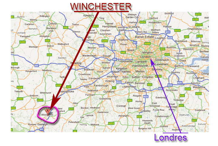localizacion de Winchester