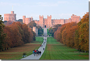 castillo de Windsor al atardecer