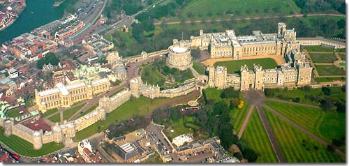 Vista aerea del castillo de Windsor