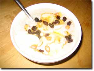 porridge con platanos y frutos secos