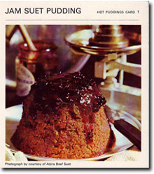 Suet pudding con mermelada