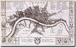 Mapa de Richard Blome de Londres