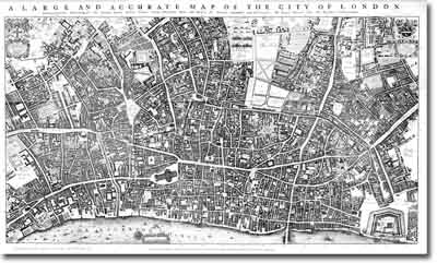 Mapa de Londres del año 1673