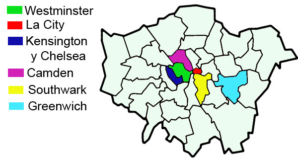 mapa de los distritos