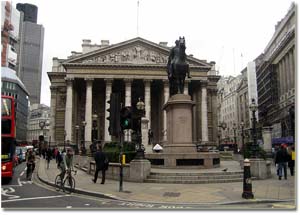 Royal Exchange en La City de Londres