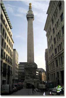The monument en La City de Londres