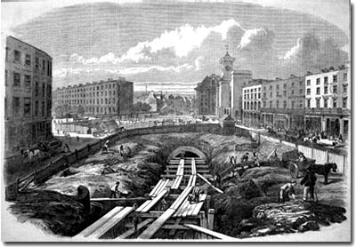 Construyendo el metro en 1861