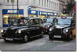 Taxis negros por Londres